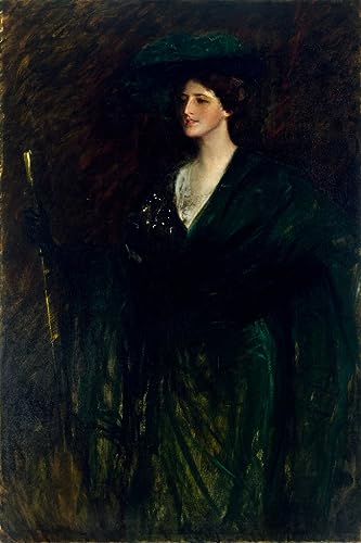 Affiche toile la dame d'émeraude brisez la monotonie de vos murs blancs avec ce portrait 60x90