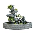GLigeT Outdoor Water Fountain Garden Landscape Decoration, Rockery Water Features, Outdoor Balcony Fish Pond Landscape, Outdoor Garden Water Fountain Outdoor Fountain