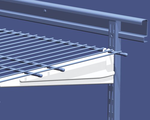 ClosetMaid 2854 ShelfTrack Locking Shelf Bracket for 16 in. Deep Wire Shelving, for Adjustable Closet Systems, 1-Pack, White by ClosetMaid - Image 3