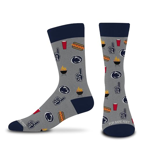 For Bare Feet NCAA PENN STATE NITTANY LIONS Tailgate Dress Crew Sock Team Colors OSFM