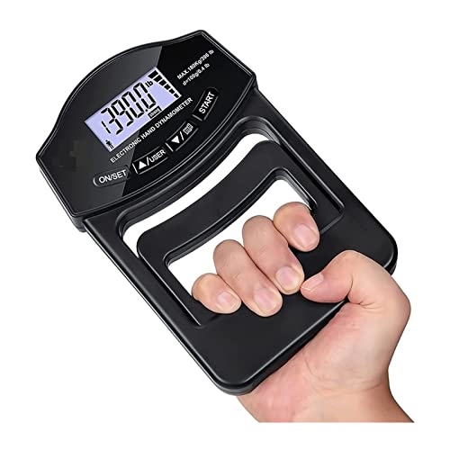 Medidor de fuerza de agarre con dinamómetro, dinamómetro digital de mano de 180 kg, medidor de fuerza de agarre, pantalla LCD USB, dinamómetro de agarre de mano N/kg/Lb/oz.