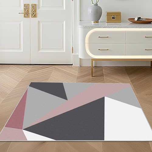 Tapis chambre étanche à la poussière 180x250cm rose gris