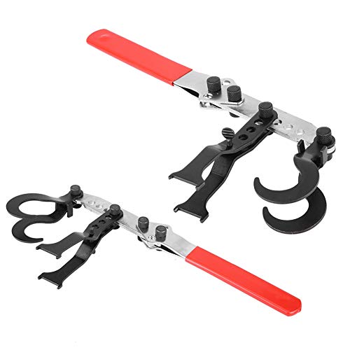 Federkompressor Stahl Schwarz Silber Rot Zylinderkopfventil Federkompressor Schaftdichtung Ersatzwerkzeug Ersatz für OHV OHC Motoren 797G 28.1OZ