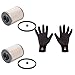 Produktbild 2x FEBI BILSTEIN Kraftstofffilter 23155 mit Dichtringen + 1x Brünte Montagehandschuhe Feingrip Gr.9/L