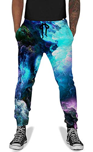 UNIFACO Men Women 3D Printed Galaxy Sweatpants Cool Graphric Sports Jogging Pants L