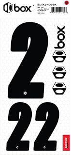 Box Two BMX Number Stickers Kit – UV-Protected Vinyl, Meets USA BMX/UCI Standards, Includes Number Stickers 0-9, Front and Side Plate Compatible