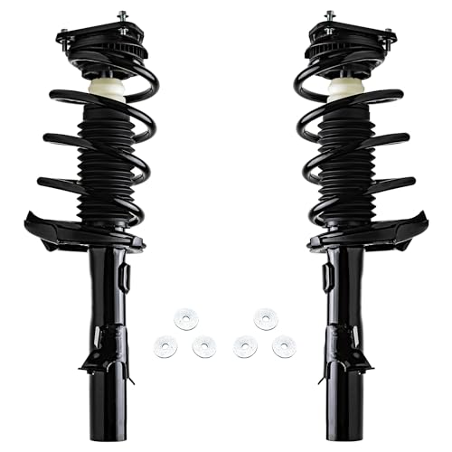 Image of Detroit Axle - 2.0L Front Struts for 2012 2013 Ford Focus 2 Complete Struts with Coil Spring Replacement Ready Strut Shock Assembly