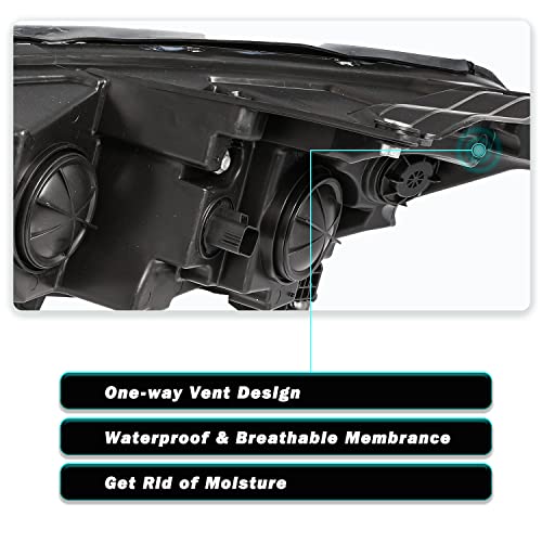 Tusdar Fits For 2013-2017 Chevy Traverse [Halogen Oe Style] Headlights Replacement Pair Headlight Assembly Factory Headlamp Front Lamps Lh+Rh Driver & Passenger Side #TOP6