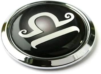 Libra Zodiac Symbol Chrome Emblem Car Bike Decal Badge 3D Sticker