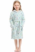 XINNE Unisex Baby Korallen Fleece mit Kapuze Morgenmantel Bademantel Jungen Mädchen Kleinkinder Pyjamas Nachtwäsche