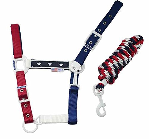 Pools Cavezza in Nylon Stelle e Colori USA con lunghina Cura del Cavallo e Scuderia