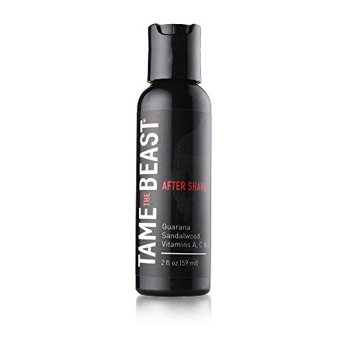 Sandalwood After Shave with Vitamin C - Vitamins A, E, Guarana, Aloe, Shea, Cypress, Black Pepper Oils - Travel Size Moisturizer Aftershave Lotion for Men by Tame the Beast