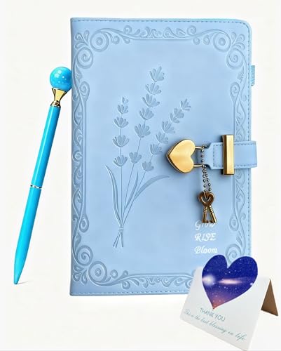 CLYAIDET A5 Diary with Lock and Keys for Girls Gift,Vintage