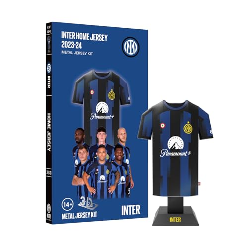 Inter - Camiseta Home Jersey 2023-2024 en Miniatura de Aluminio para Montar - Fútbol, Milán, Idea Regalo, Objeto de colección, Producto Oficial