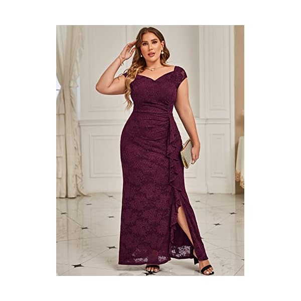 Miusol-Womens-Plus-Size-Floral-Lace-Off-Shoulder-Side-Split-Formal-Evening-Party-Maxi-Dress-Wine Miusol Women's Plus Size Floral Lace Off Shoulder Side Split Formal Evening Party Maxi Dress Wine