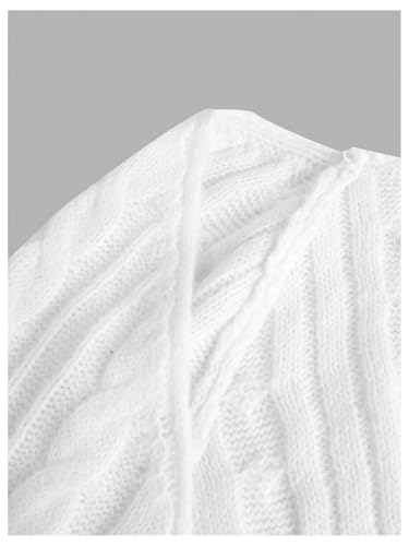 OYOANGLE Girl's Bowknot Long Sleeve Open Front Crop Cardigan Y2K Knit Bolero Shrug Sweaters4