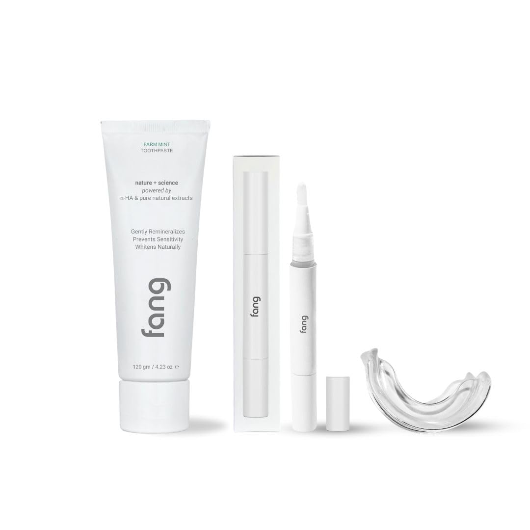 Toothpaste Combo Pack |Fluoride Free Hydroxyapatite, Teeth Whitening, Heals Sensitive Teeth, Fights Cavities, Gum Diseases, Bad Breath, SLS & Chemical Free (Pack of 2, Farm Mint Toothpaste & Teeth Whitening Pen)