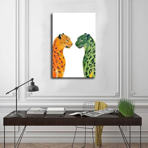 Poster vintage imprimé léopard sur toile idée cadeau originale - 3