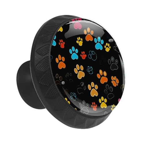 Boutons de tiroir durables en cristal de forme patte de chat pour un rangement robuste