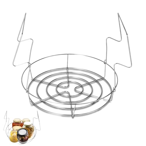 Canning Rack, Steamer Rack Stainless Steel Canning Rack Water Bath Canner Rack with Handles Wire Canner Rack Water Bath Canner Rack for Mason Jars