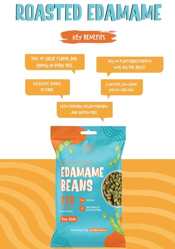 ليفسمارت حبوب إيدامامي محمصة ومقرمشة - ملح البحر 52 غرام لكل واحدة (عبوة من قطعتين)