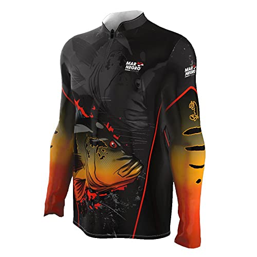 Camisa de Pesca Proteção Solar Uv Tucunaré Açu 2021 - Mar Negro G