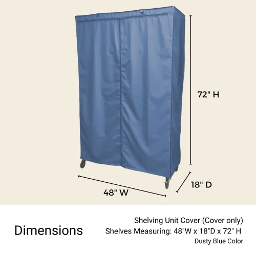 Formosa Covers | Storage Shelving Unit Cover For Metal Wire Utility Racks In Garage, Home, Kitchen, Medical Or Office Organization (48" W X 18" D X 72" H) #TOP2