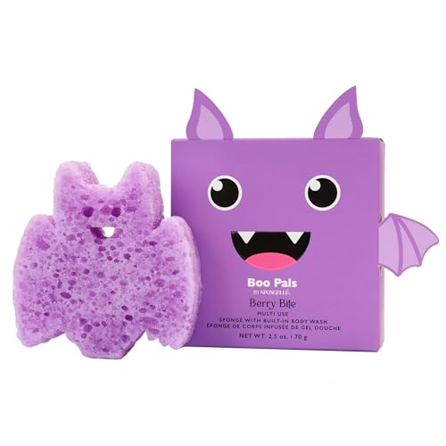Boo Pals Berry Bite Bat esponja de baño y masaje corporal