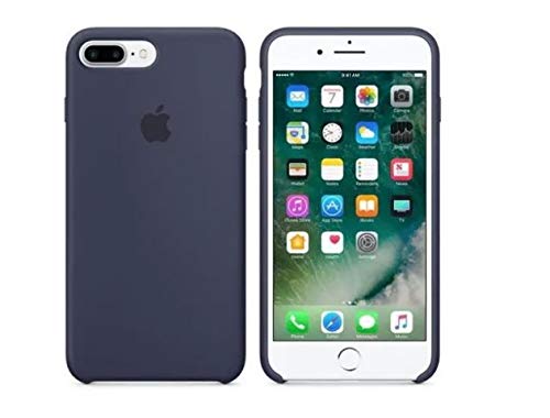 Capa para iPhone 7 e iPhone 8 de silicone e interior Aveludado (Azul meia-noite)