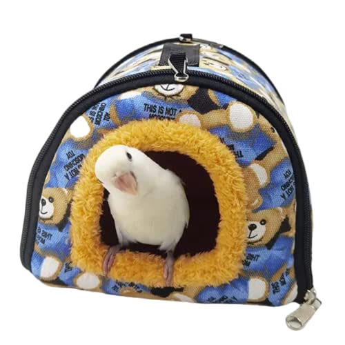 Winter Warm Bird Nest Bird House Bed Hammock Toy for Pet Pet Parrot Parakeet Cockatiel Conure Lovebird Parakeet Nest Bird Hammock (Small,Blue)