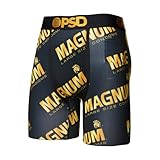 PSD Men's Magnum Allover Boxer Briefs, Black, L