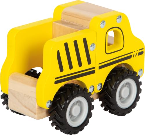 Image of Small Foot Wooden Toys Wooden Construction Truck Designed for Children 18+ Months, Multi (11096)