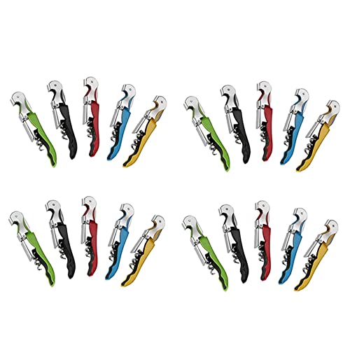 Wzxksoac Paquete de 20 Sacacorchos Juego de Abrelatas de Servicio Pesado con Cortador de Aluminio Y Abrebotellas Llave de Vino para Camareros, Hogar