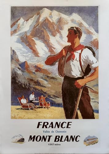 Poster Vallée de Chamonix Mont Blanc 50x70 cm - Impression Haute Qualité