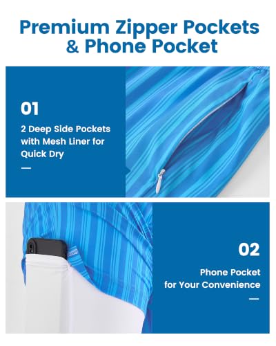 Image of maamgic 2 in 1 Mens Swim Trunks 7 Inch Swim Shorts Swim Suits Board Shorts
