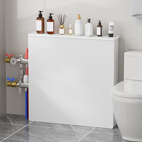Cache-radiateur imperméable blanc pour salle de bain - Solution gain de place anti-humidité - 8