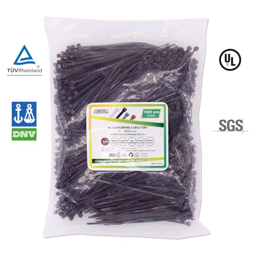 HAODE FASHION Brown Tan Zip Ties 4 Inch 1000 Pack, Small Zip Tie Wrap Durable Plant Ties 18 LBS Strength, Tiny Color Cable Ties Garden Fence Ties Outdoor Indoor, Wreath Decoration Tool(Brown,1000 pcs) — view 6