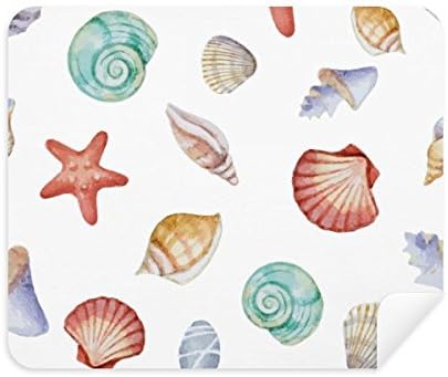 Colorful Scallop Marine Life Illustration Cleaning Cloth Screen Cleaner 2pcs Suede Fabric image 2