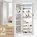 YOKUKINA LED Mirror Jewelry Armoire Wall & Door Mounted - Full length mirror jewelery cabinet w/Large Lockable Mirror Organizers and Storage（White）