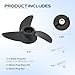 For MotorGuide Propeller 3 Blade Machete Compatible with MotorGuide 3.5