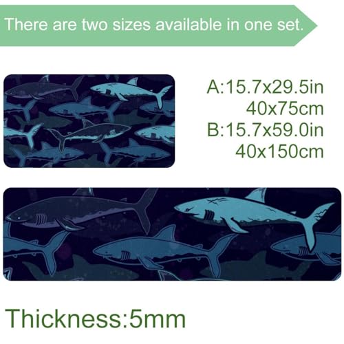 Alfombrillas de cocina de tiburones, máxima absorción antideslizante 4