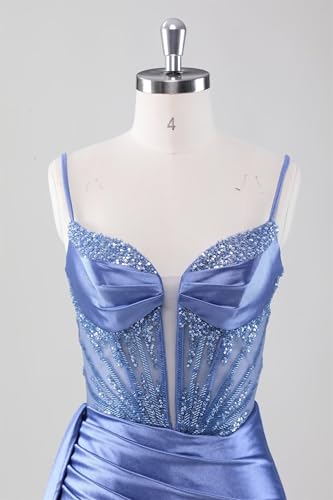 Beaded Lace Homecoming Dresses 2025 Satin Spaghetti Strap Mini Prom Cocktail Gown4