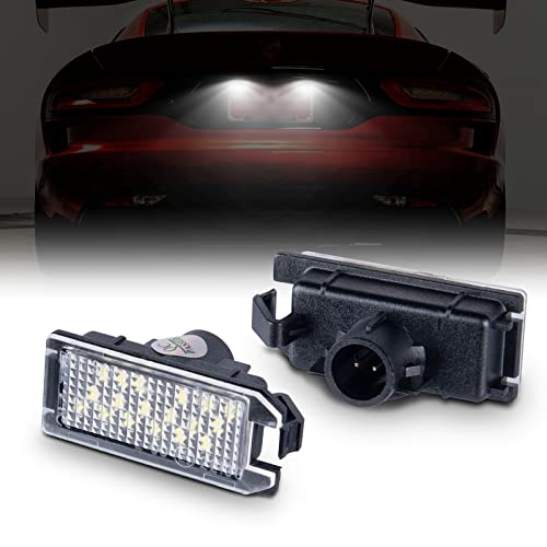 Gempro LED License Plate Light for Fiat 500 Dodge Viper Jeep Grand Cherokee Compass Patriot Rear Tag Lamp Assembly 2PCS