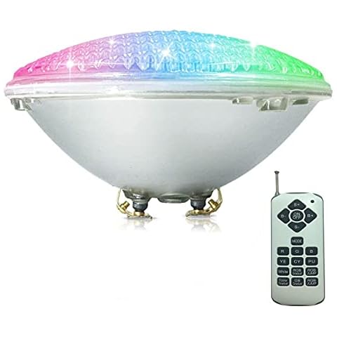 AMDHZ RGBW PAR56 Pool Bulbs, LED Swimming Pool Underwater Light 12V Waterproof IP68 W/Remote for Inground Pool Certificate CE ROHS FCC (Color : RGBW+remote control, Size : 45W) Cover