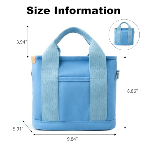 IwIeIaIrI Canvas Tote Bag for Women with Multi Pockets,Trendy Shoulder Handbag with Compartments for Shopping,Work,Beach3