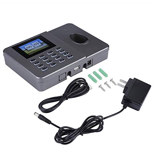 koulate Máquina de Asistencia de Huellas Dactilares con contraseña, Registro de nómina de empleados Empleado Reconocimiento de Pantalla LCD de 1,8 Pulgadas Reloj de Asistencia de Tiempo (1#)