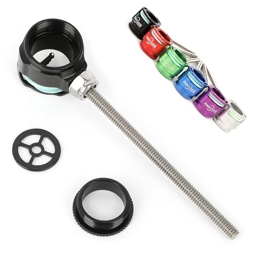 SHARROW Bogenschießen Recurve Bogen Visier Scope Umfang Recurve Bogen Sight 1 Pin 0.019' Faser Zielpunkt Pin für Bogenvisier Jagdvisier Zubehör (Schwarz)