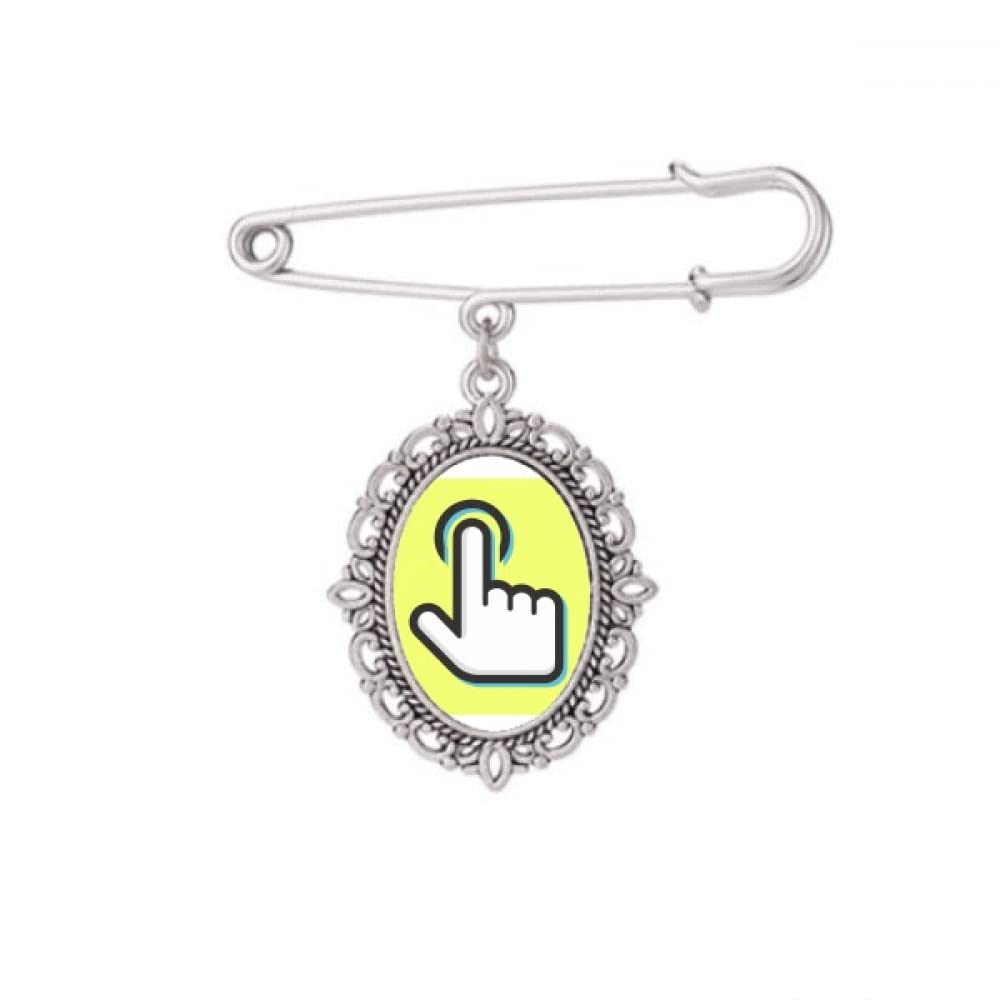 Maniphalanx Click Press Motion Identify Brooch Pin Dress Shirt Shawl Clips