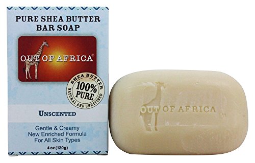 Out Of Africa Unscented Shea Butter Bar Soap, 4-Ounce Boxes (Pack of 4)