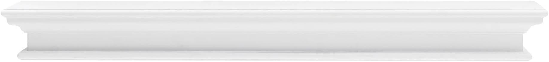 NovaSolo Halifax Pure White Mahogany Wood Floating Shelf, Extra Long